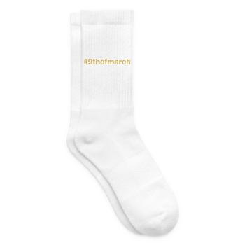 geboren am 9. März Geburtstag birthday - Tennissocken - Weiß - Rechts