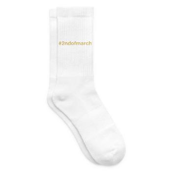 born on March 2nd birthday birthday - Tennis socks - white - Right