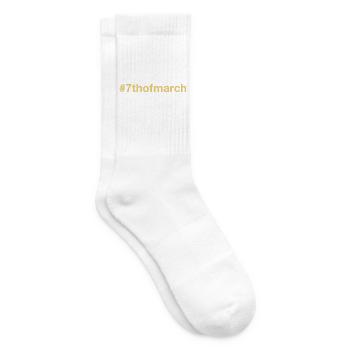 born on March 7 Birthday birthday - Tennis socks - white - Right