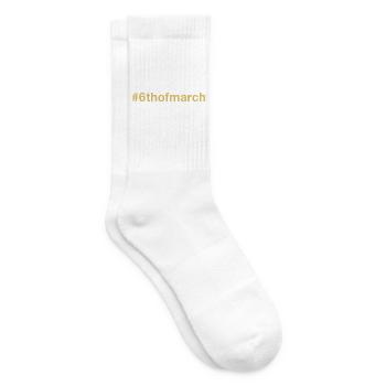 born on March 6 Birthday birthday - Tennis socks - white - Right