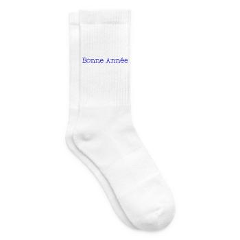 BONNE ANNEE. SAINT SYLVESTRE. NOUVELLE ANNÉE - Chaussettes de tennis - blanc - Droite