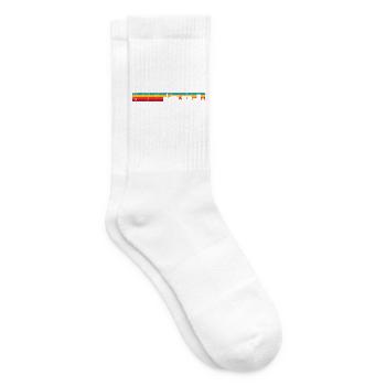 Silhouette des Sonnenuntergangs-Skyline-Verlaufs - Tennissocken - Weiß - Rechts