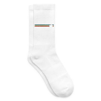Retro-Fahrrad auf Rainbow Stripes - Tennissocken - Weiß - Rechts