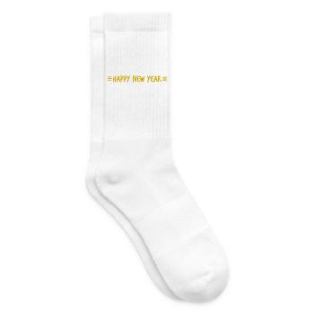 HAPPY NEW YEAR. NEW YEAR'S EVE. NEW YEAR - Tennis socks - white - Right