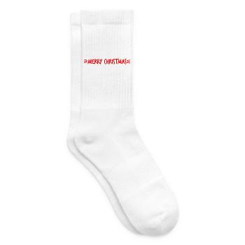 PÈRE NOËL. NOËL. JOYEUX NOËL. JE PEUX PAS - Chaussettes de tennis - blanc - Droite