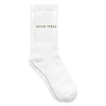 Citation manuscrite de Positive Vibes - Chaussettes de tennis - blanc - Droite