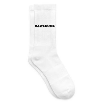 Hastag Génial - Chaussettes de tennis - blanc - Droite