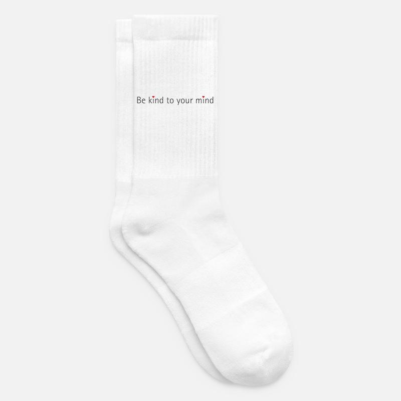 BE KIND TO YOUR MIND - Chaussettes de tennis - blanc