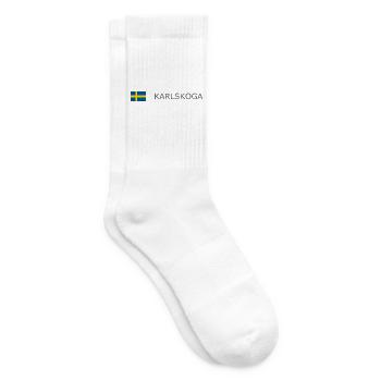 Sweden Flag - Karlskoga - Sverige - Schweden - Tennissocken - Weiß - Rechts