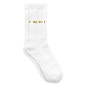 Freiheit Goldgrafik Bold Typo - Tennissocken - Weiß - Rechts