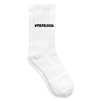 Becoming a Dad You Are Going to Be a Father Baby Announcement 2026 - Tennis socks - white - Right
