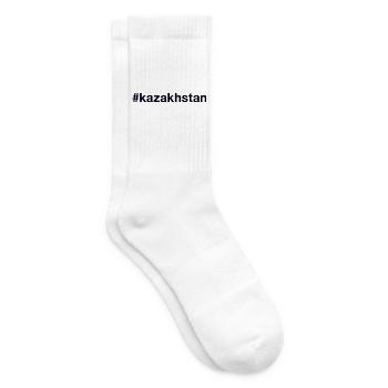 Kazakhstan Kasachstan Hashtag - Tennis socks - white - Right