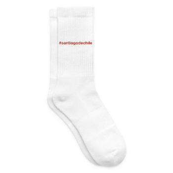 Santiago de Chile Hashtag - Tennissocken - Weiß - Rechts