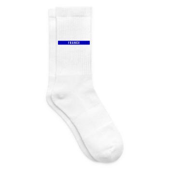 France Rectangle Bleu - Chaussettes de tennis - blanc - Droite