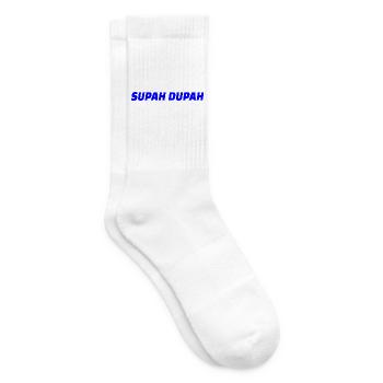 Supah Dupah Bold Design typographique - Chaussettes de tennis - blanc - Droite