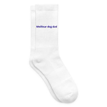 Meilleur_dog_dad - Chaussettes de tennis - blanc - Droite