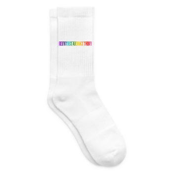 Front Camera Certfied in Regenbogen-Farben - Tennissocken - Weiß - Rechts