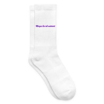 Morgen bin ich motiviert / Lustiges T-Shirt - Tennissocken - Weiß - Rechts
