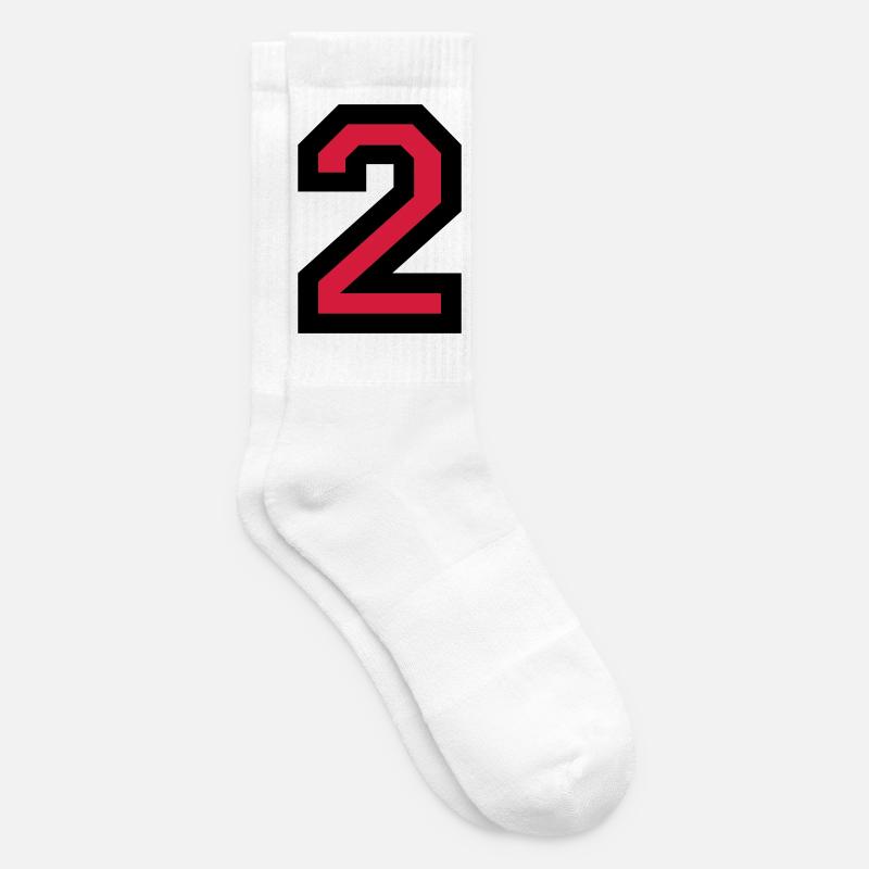 The Number Two 2 - Tennis socks - white