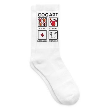 Chien - Chaussettes de tennis - blanc - Droite