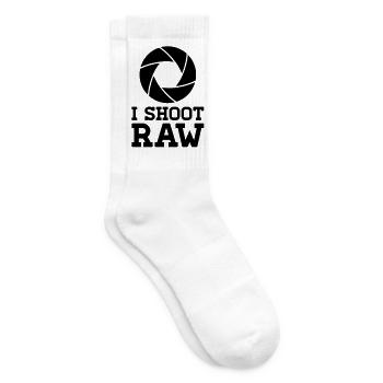 I Shoot RAW - Tennis socks - white - Right