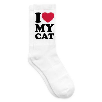 I love my cat - Tennis socks - white - Right