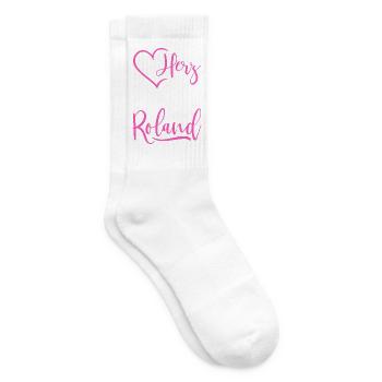 My heart beats for Roland - Tennis socks - white - Right