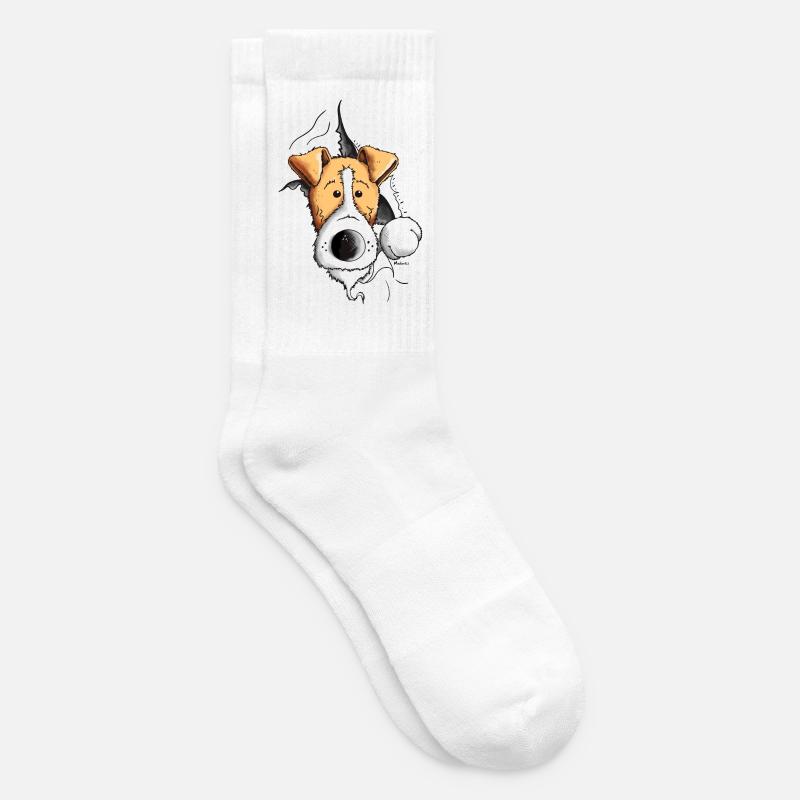 Finn der Foxterrier - Tennissocken - Weiß