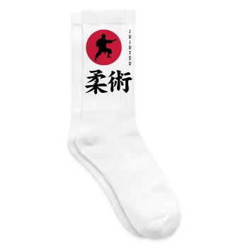Jujutsu Jiu Jitsu Jiujitsu Ju-jitsu Jiu-jitsu - Tennis socks - white - Right