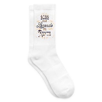 Rente 2022 eine Legende geht in die Rente - Tennissocken - Weiß - Rechts