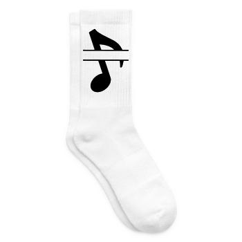 Bannière de texte note de musique - Chaussettes de tennis - blanc - Droite