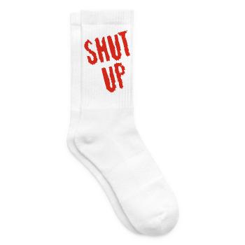 Sei still! (rot) - Tennissocken - Weiß - Rechts
