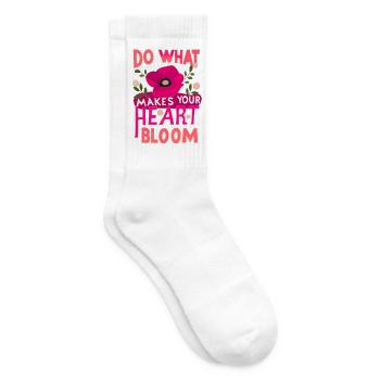 Do what makes your heart bloom. - Tennis socks - white - Right