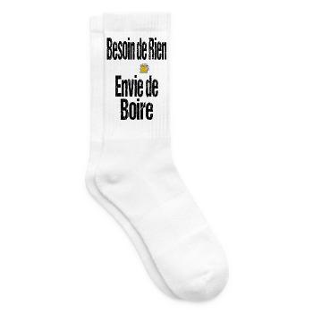 Besoin de Rien Envie de Boire - Chaussettes de tennis - blanc - Droite