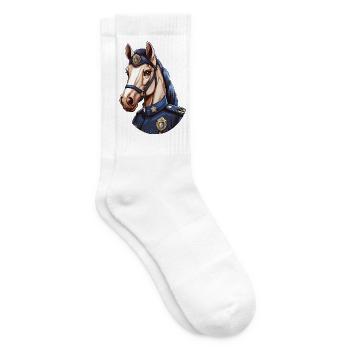 Cheval de police - Chaussettes de tennis - blanc - Droite