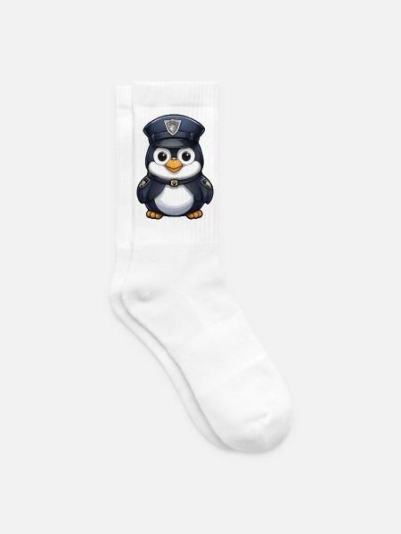 Police Penguin - Tennis socks - white