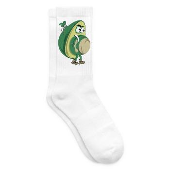 lustige Avocado Wandern Natur Wald Symbol icon - Tennissocken - Weiß - Rechts