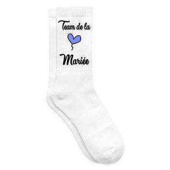 COUPLE. JUST MARRIED. EVJF. SAINT VALENTIN. LOVE. - Chaussettes de tennis - blanc - Droite