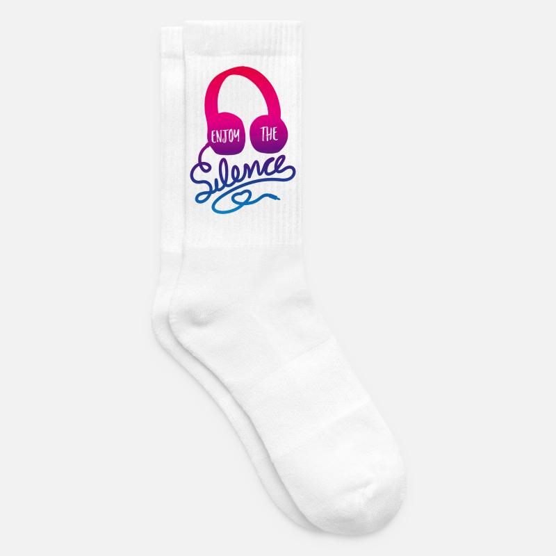 enjoy the silence - ME-Time genießen - Tennissocken - Weiß