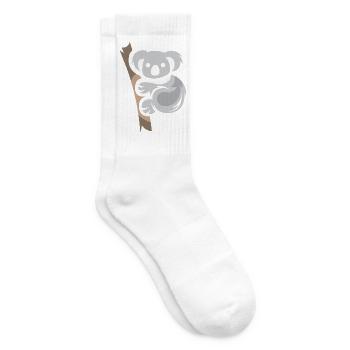 Koala Bear Comic Animal Australia Nature Cartoon Logo - Tennis socks - white - Right
