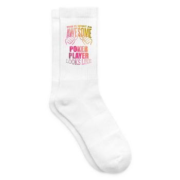 Poker - Tennissocken - Weiß - Rechts