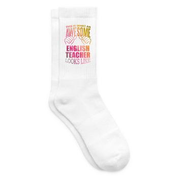 Englisch - Tennissocken - Weiß - Rechts