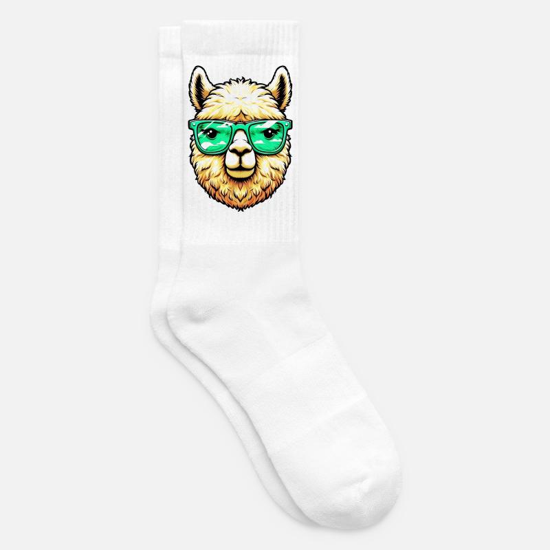 Alpaka - Tennissocken - Weiß