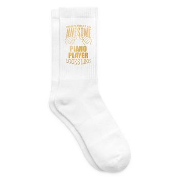 Klavier - Tennissocken - Weiß - Rechts