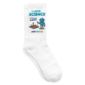 Wissenschaft und Schachspiel - Tennissocken - Weiß - Rechts