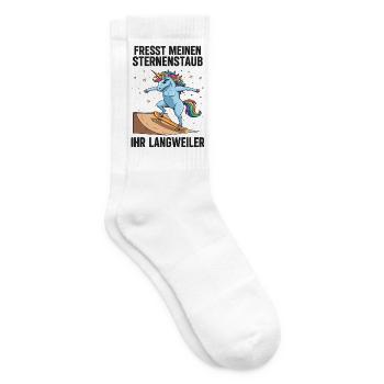 Skateboard Unicorn - Tennis socks - white - Right