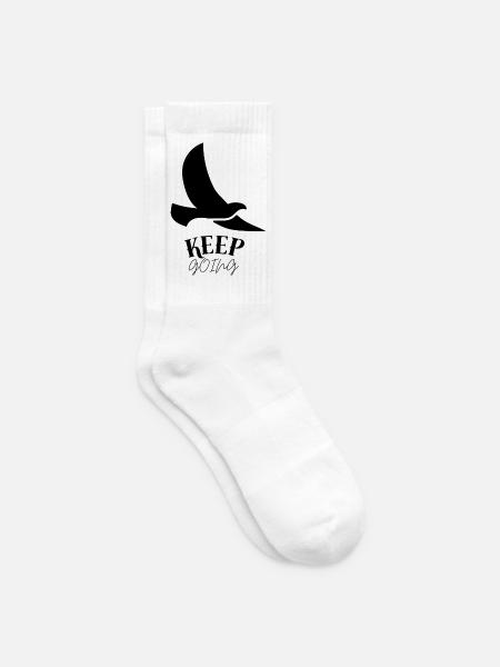 Keep_going - Tennis socks - white