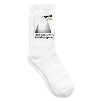 Mouette humoristique avec lunettes de soleil T-Shirt - Chaussettes de tennis - blanc - Droite