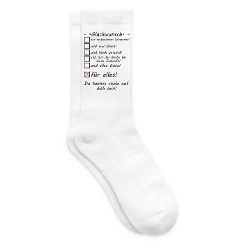 bestandenen Lehrprobe Unterrichtsprobe Glückwunsch - Tennissocken - Weiß - Rechts
