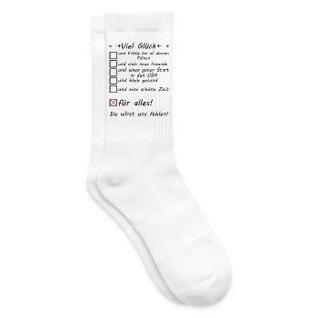 Jemanden der nach Amerika USA geht Viel Glück - Tennissocken - Weiß - Rechts